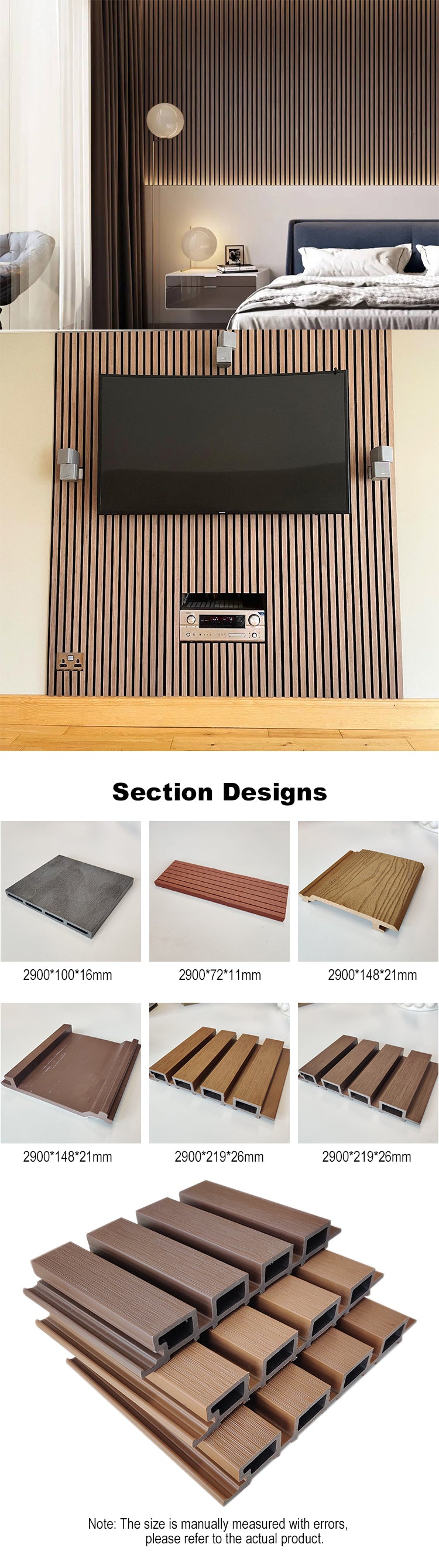 Waterproof Exterior WPC Wall Panel WPC Exterior Wall Panel Wall Cladding-219x26mm