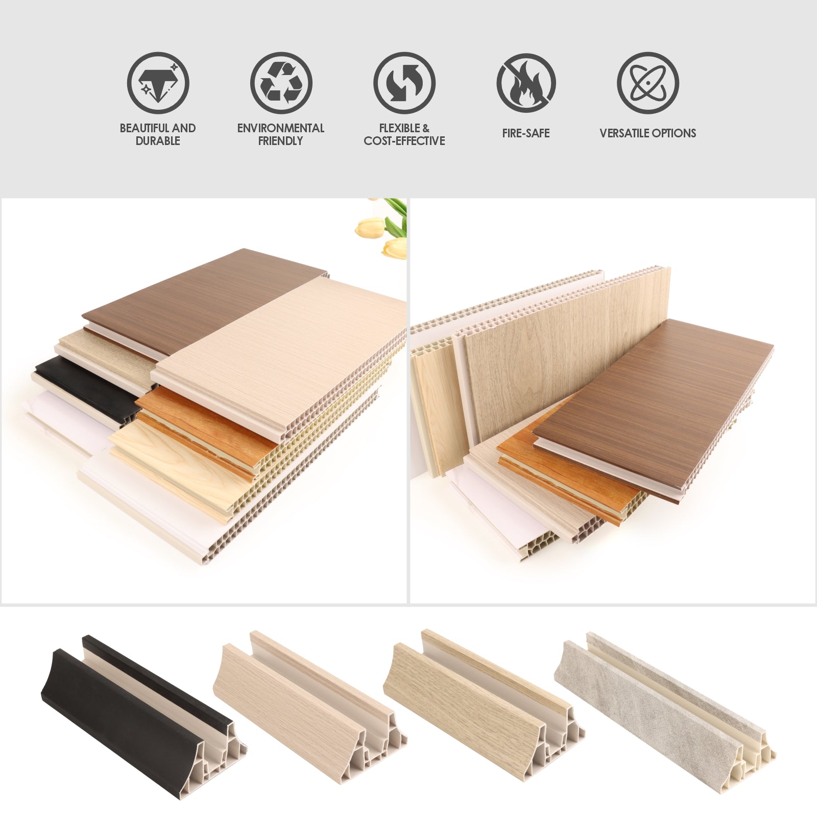 PVC Partition Wall Panel - Interior Office Room Divider Decorative — image 10