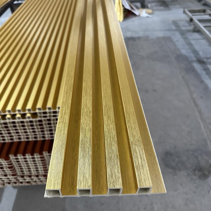 Revestimiento de compuesto de madera y plástico, panel de pared acanalado WPC para interiores – 160×24mm
