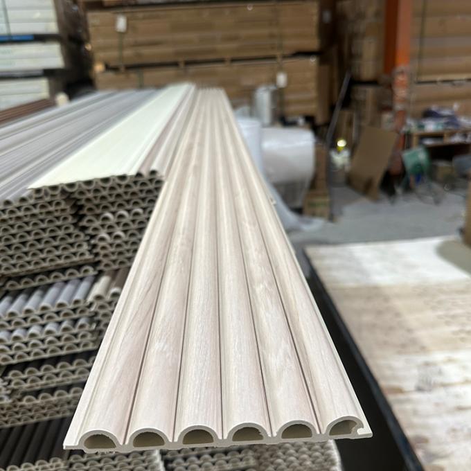 Revestimiento de compuesto de madera y plástico, panel de pared acanalado WPC para interiores – 160×24mm