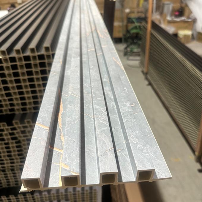 Revestimiento de compuesto de madera y plástico, panel de pared acanalado WPC para interiores – 160×24mm