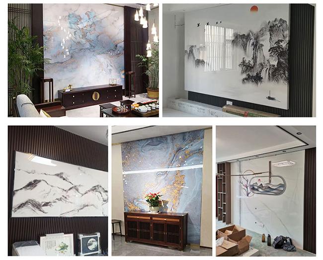 High Gloss UV Marble Wall Panel Interior Decoration-PVC+1220×2440×3mm