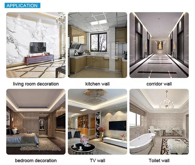 High Gloss UV Marble Wall Panel Interior Decoration-PVC+1220×2440×3mm