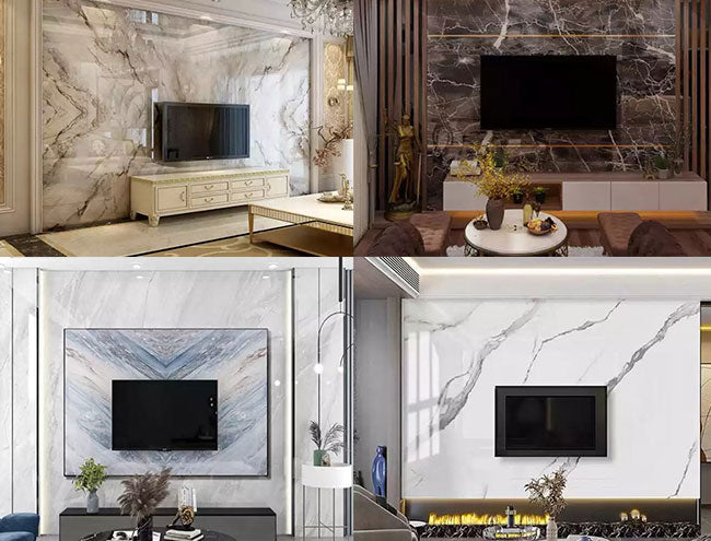 High Gloss UV Marble Wall Panel Interior Decoration-PVC+1220×2440×3mm