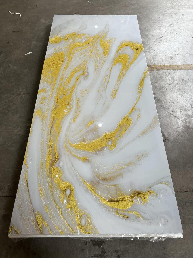 High Glossy PVC Marble Board UV Marble Sheet Laminated Board For Wall Decoration 1220×2440 / 1220×2800 / 1220×2900mm (Multiple Size Options)