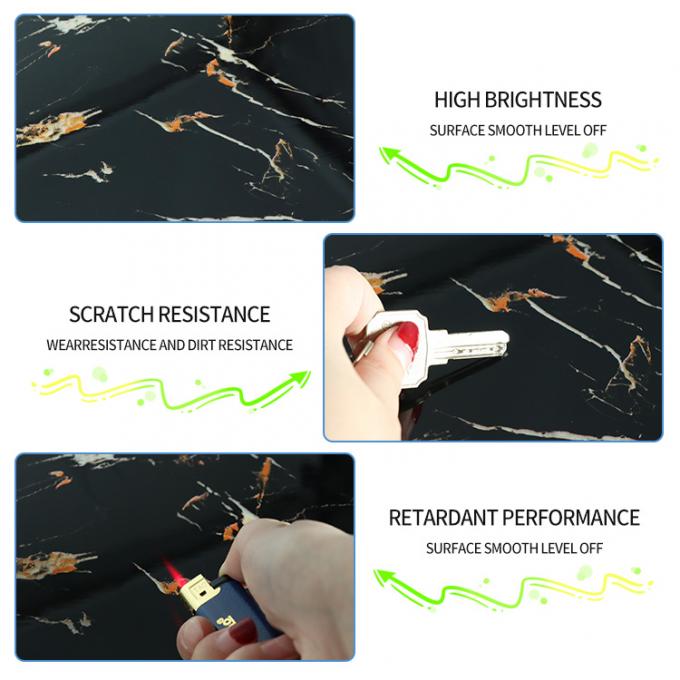 High Glossy PVC Marble Board UV Marble Sheet Laminated Board For Wall Decoration 1220×2440 / 1220×2800 / 1220×2900mm (Multiple Size Options)