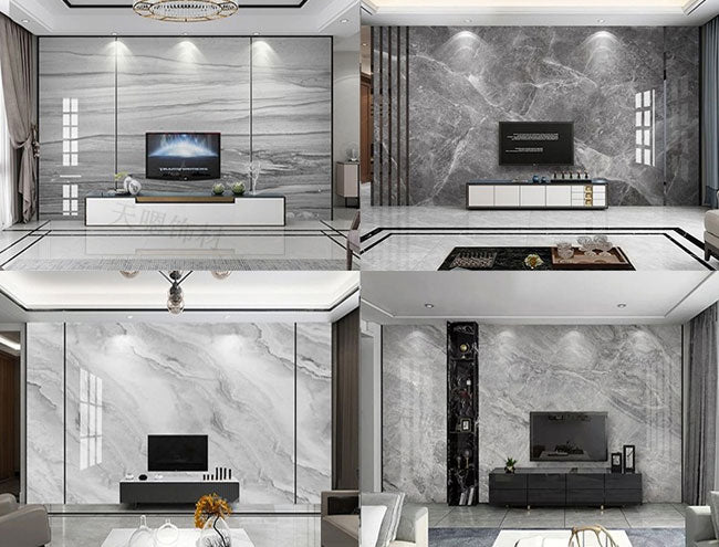 High Glossy PVC Marble Board UV Marble Sheet Laminated Board For Wall Decoration 1220×2440 / 1220×2800 / 1220×2900mm (Multiple Size Options)