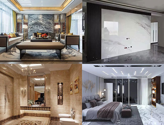 High Glossy PVC Marble Board UV Marble Sheet Laminated Board For Wall Decoration 1220×2440 / 1220×2800 / 1220×2900mm (Multiple Size Options)