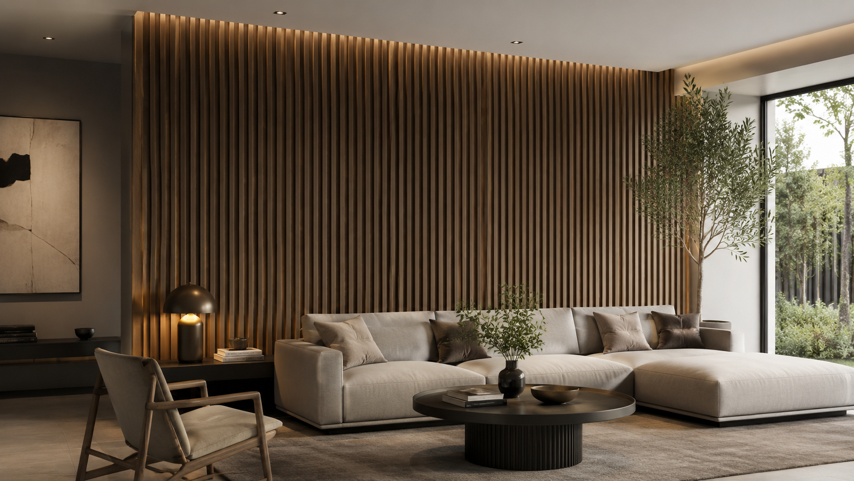 Slim WPC Fluted Slat Panel
