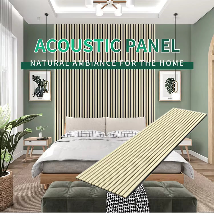 Panel Acústico de Madera de Alta Calidad de 4×8 pies, Tablero Absorbente de Sonido - 21 mm