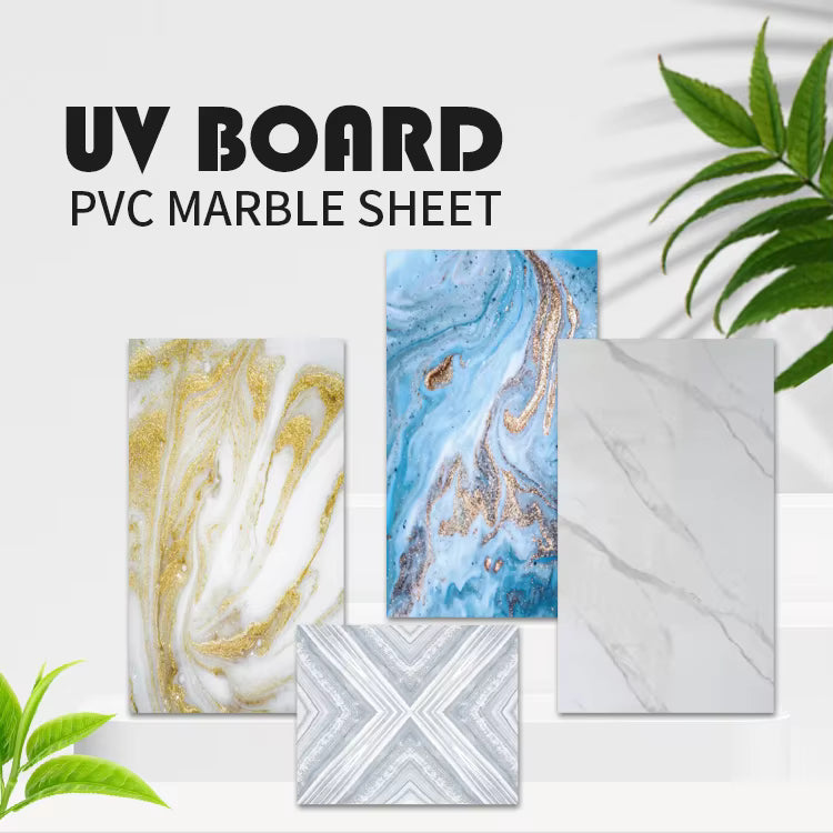 3D Printed High Gloss UV Marble Sheet for Interior Decoration-PVC Resin+Calcium Carbonate, 2–3mm