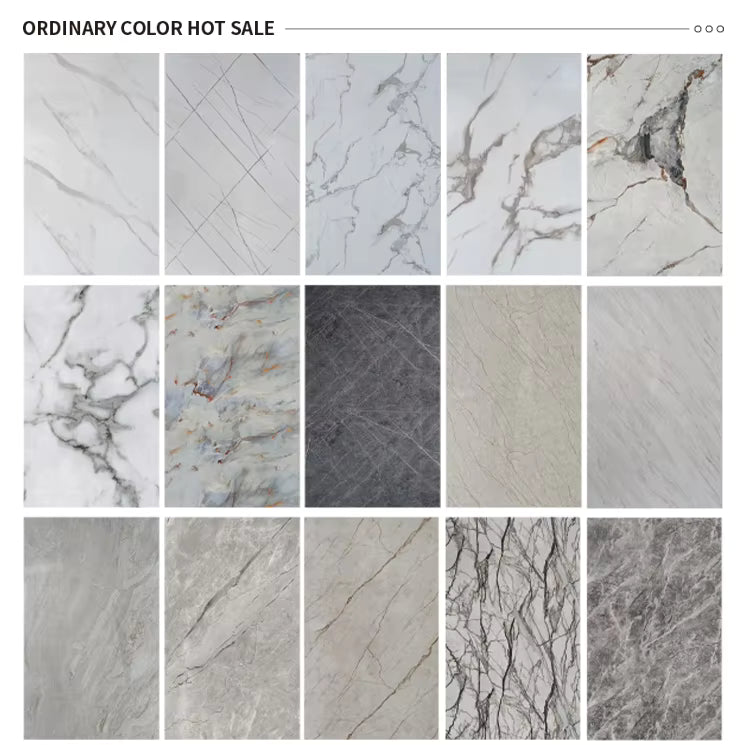 3D Printed High Gloss UV Marble Sheet for Interior Decoration-PVC Resin+Calcium Carbonate, 2–3mm