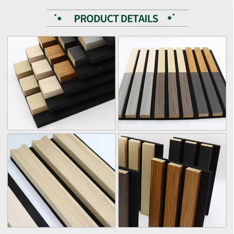 Panel Acústico de Madera de Alta Calidad de 4×8 pies, Tablero Absorbente de Sonido - 21 mm