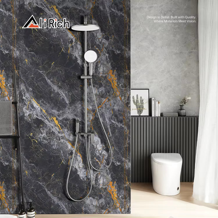 Panel de pared de ducha de mármol de PVC Panel de pared interior impermeable+1000×2400×10mm