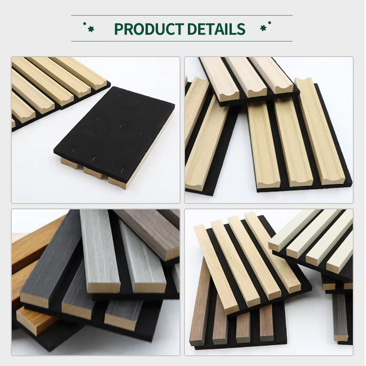 Panel Acústico de Madera de Alta Calidad de 4×8 pies, Tablero Absorbente de Sonido - 21 mm