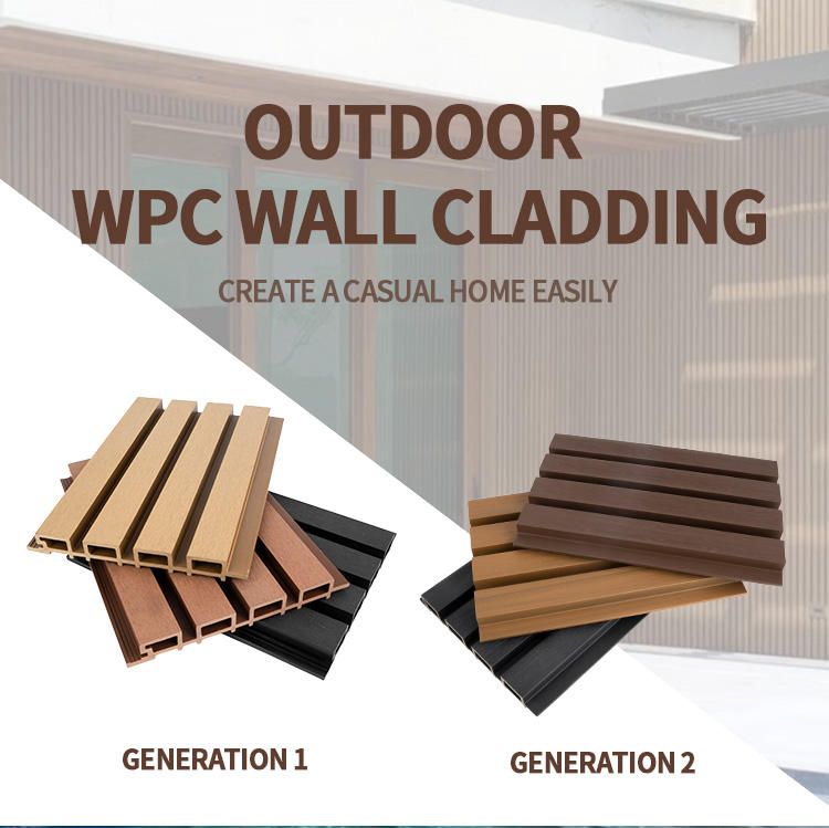 Outdoor WPC Wall Cladding Waterproof Exterior Wall Panel-Wood Plastic Composite-219×26mm