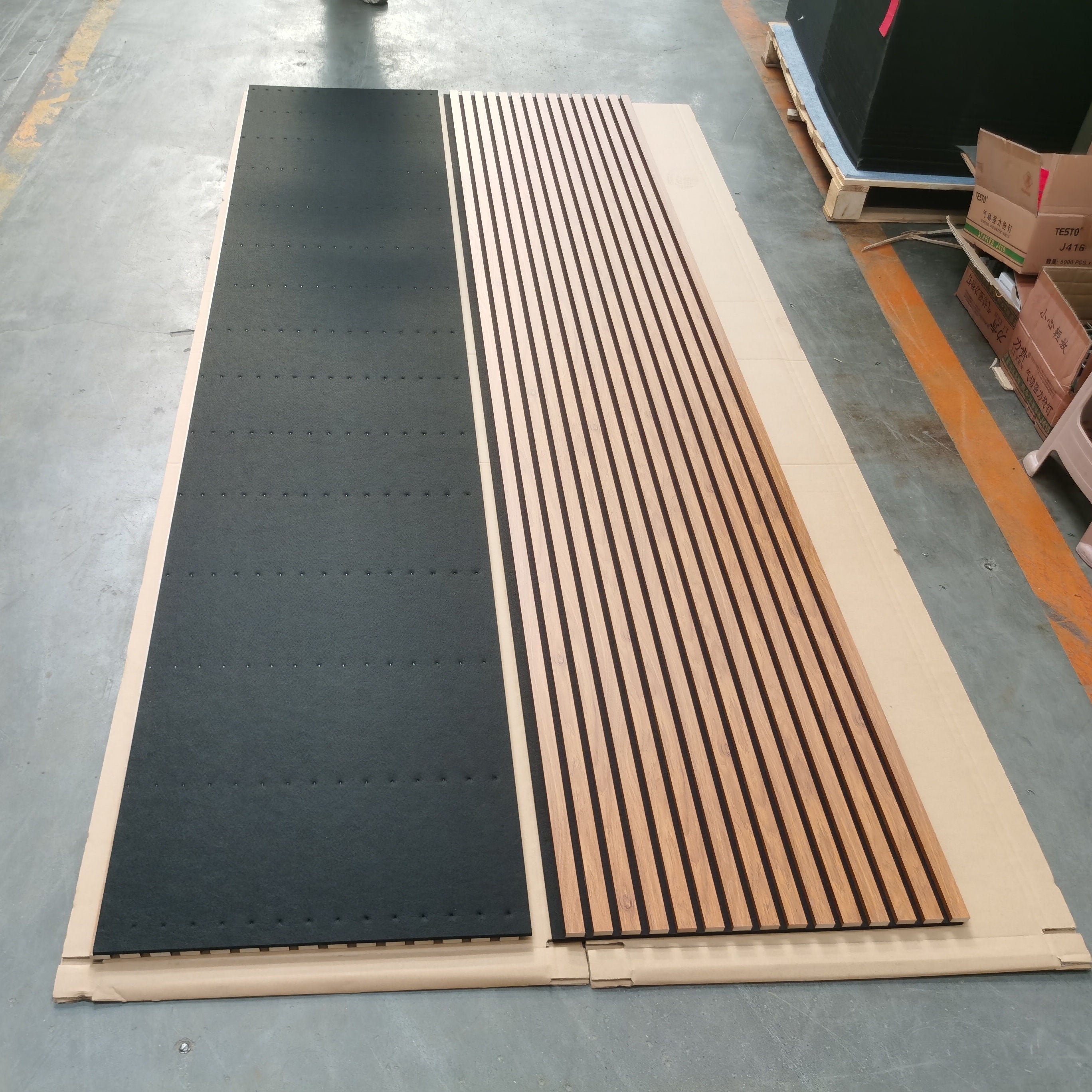 Panneau acoustique mural intérieur en MDF, placage bois insonorisé - 21×600mm