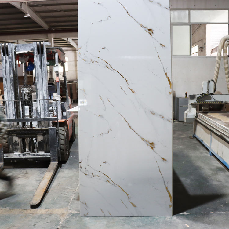 PVC Marble Shower Wall Panel Waterproof Fireproof Anti-Scratch-PVC+2400×1000×10mm