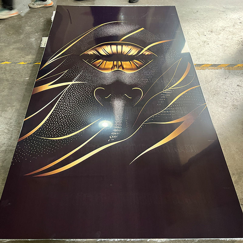3D Printed High Gloss UV Marble Sheet for Interior Decoration-PVC Resin+Calcium Carbonate, 2–3mm