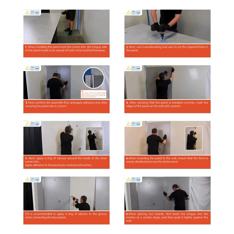 PVC Marble Shower Wall Panel Waterproof Fireproof Anti-Scratch-PVC+2400×1000×10mm