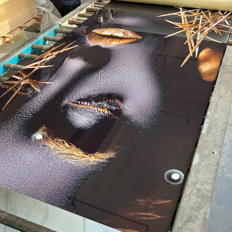 3D Printed High Gloss UV Marble Sheet for Interior Decoration-PVC Resin+Calcium Carbonate, 2–3mm