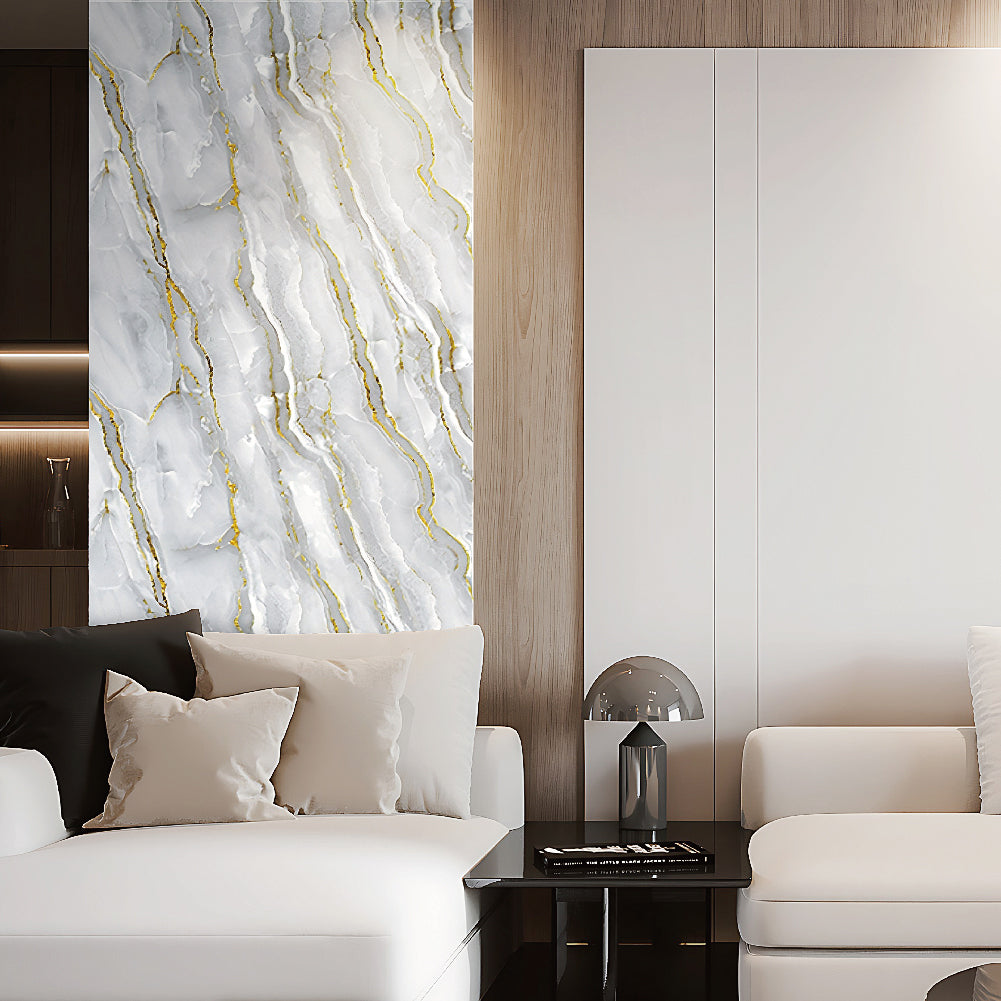 Lámina de PVC UV con textura de cemento - Pared estilo Loft Industrial