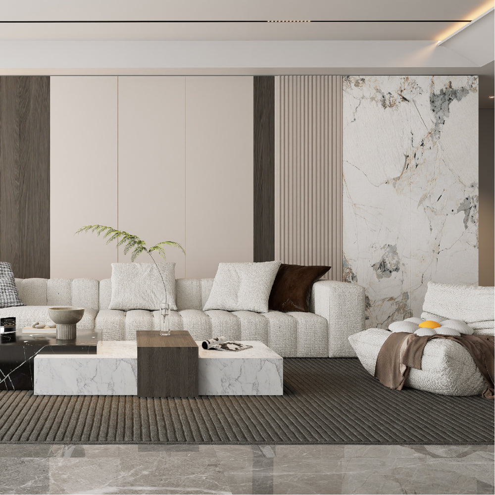 Plancha de Mármol UV Travertino Beige - Panel Decorativo para Baño de Spa