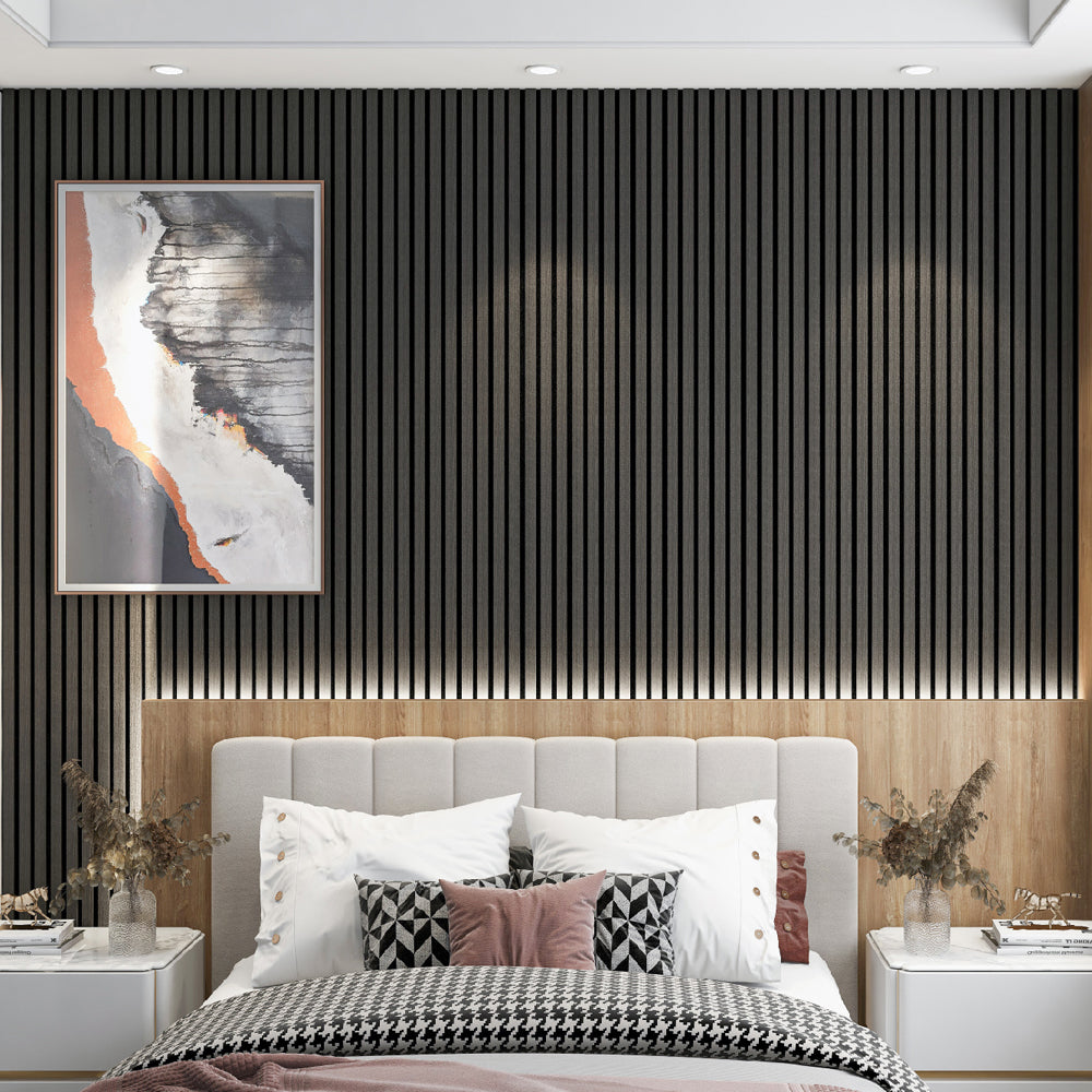 Acoustic Slat Wall Panel 21mm Oak Veneer + PET Felt - 85% NRC — image 4