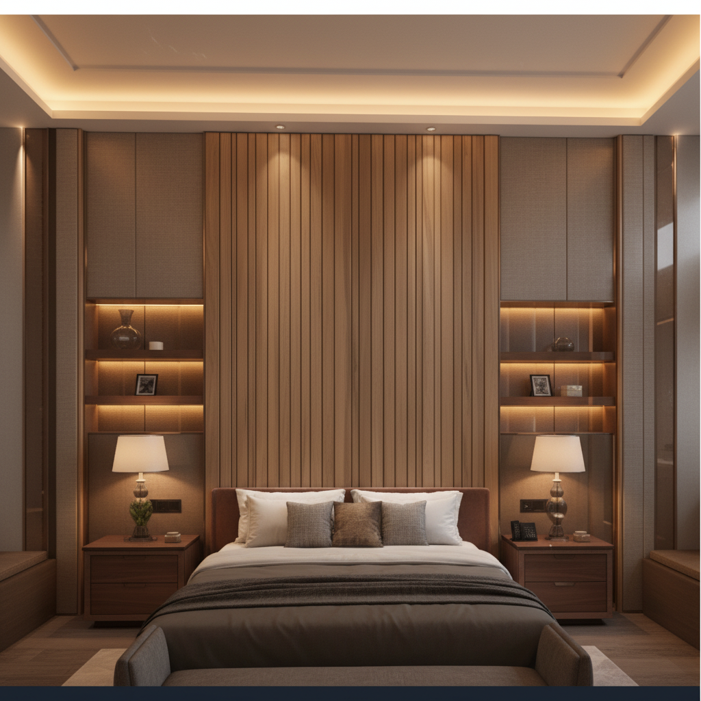 Luxury Wood Wall Panel Bedroom