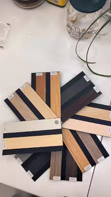 Panel acústico de lamas de madera para decoración del hogar - 12mm, 2440x1220mm
