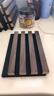Panel acústico de lamas de madera para decoración del hogar - 12mm, 2440x1220mm
