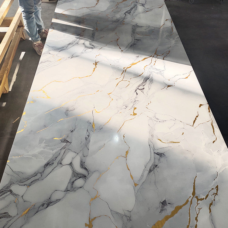 High Glossy PVC Marble Board UV Marble Sheet Laminated Board For Wall Decoration 1220×2440 / 1220×2800 / 1220×2900mm (Multiple Size Options)