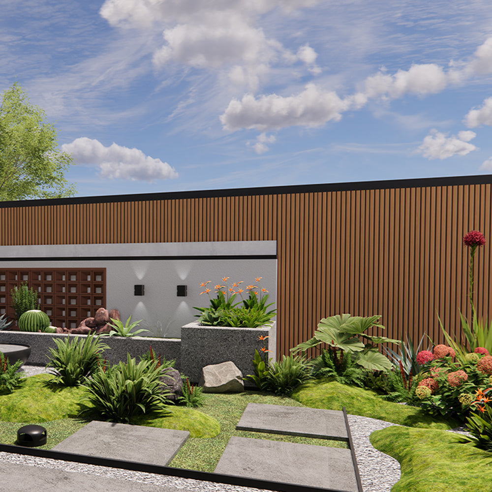 Outdoor WPC wall cladding facade application