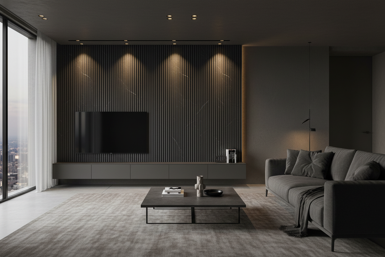 Panel de WPC decorativo con vetas de madera