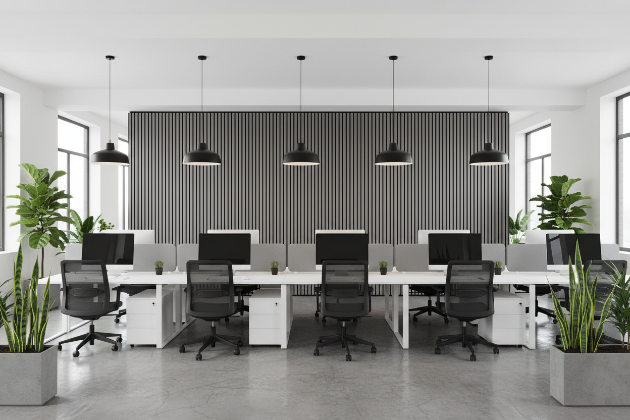 Panneau acoustique en feutre PET gris